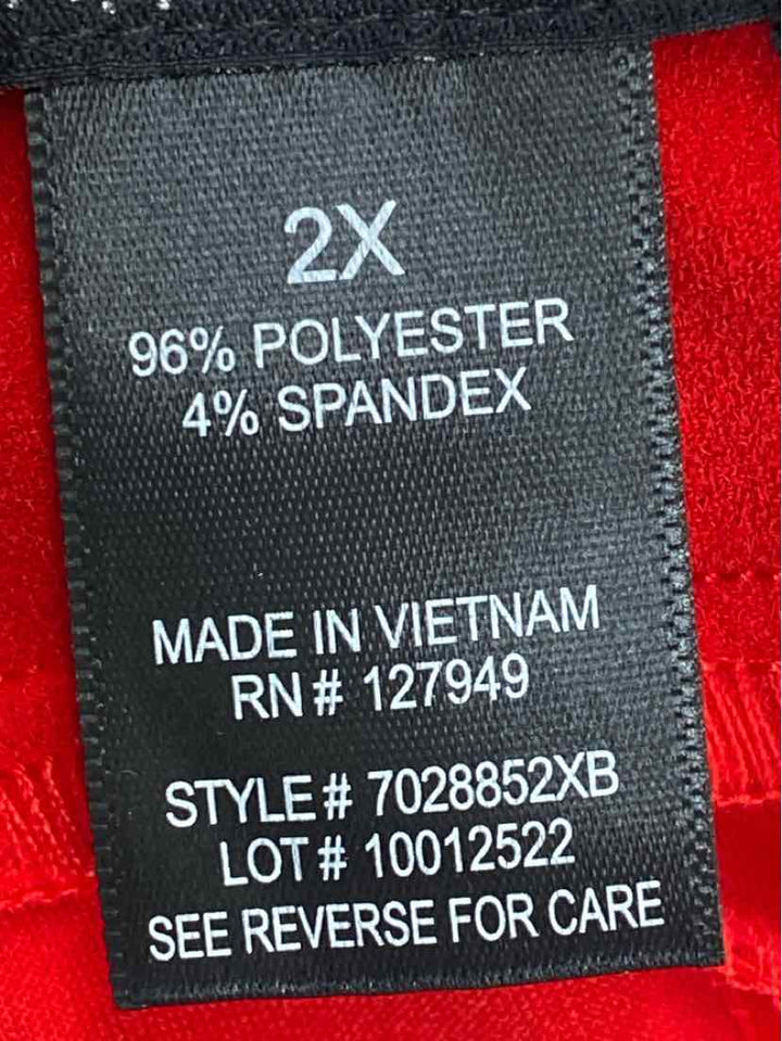 Size 2X Red Pants