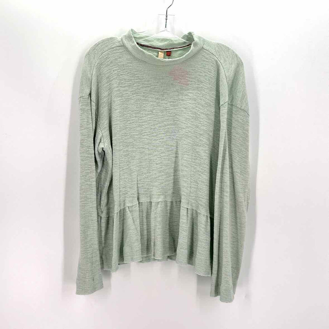 Size L Pilcro & the Letterpress Green Cotton Sweater