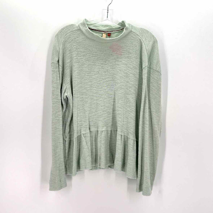 Size L Pilcro & the Letterpress Green Cotton Sweater