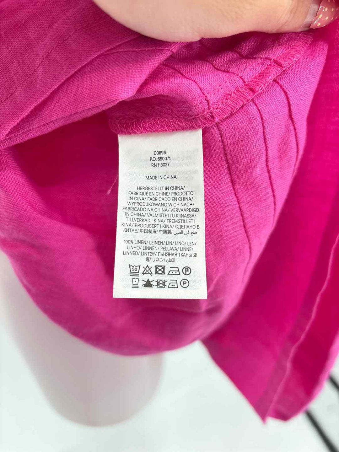 Size 6P Boden Pink Linen Dress