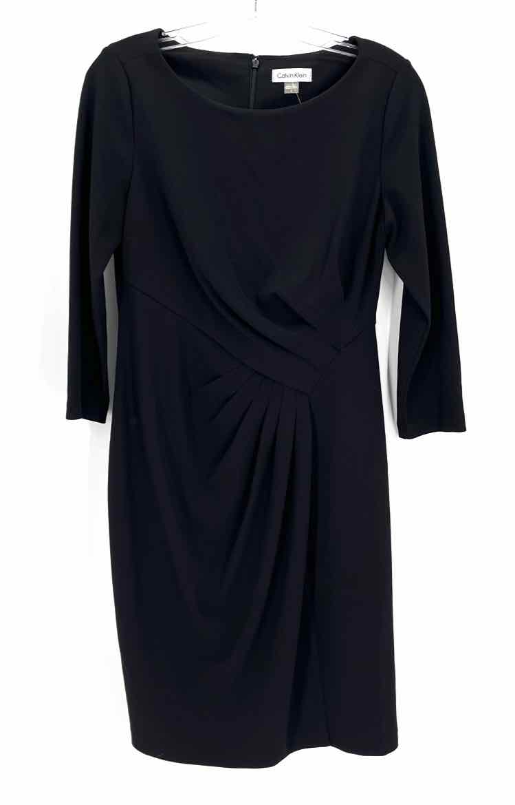 Size 6 Calvin Klein Black Dress
