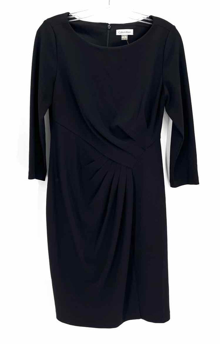 Size 6 Calvin Klein Black Dress