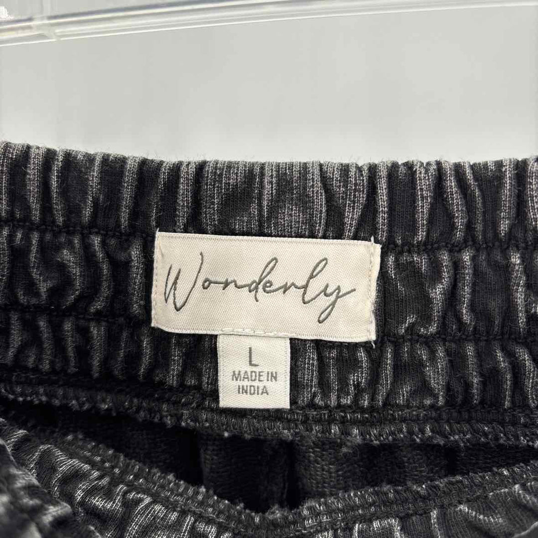 Size L WONDERLY Black Crochet Pants