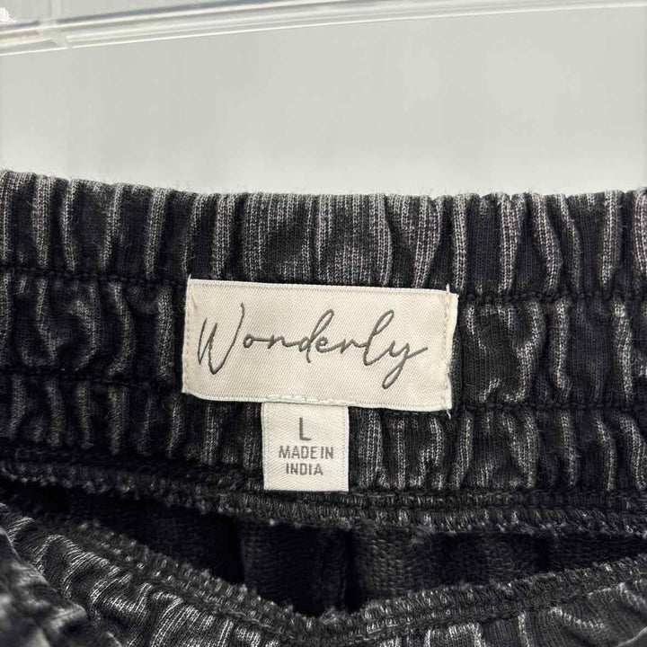 Size L WONDERLY Black Crochet Pants