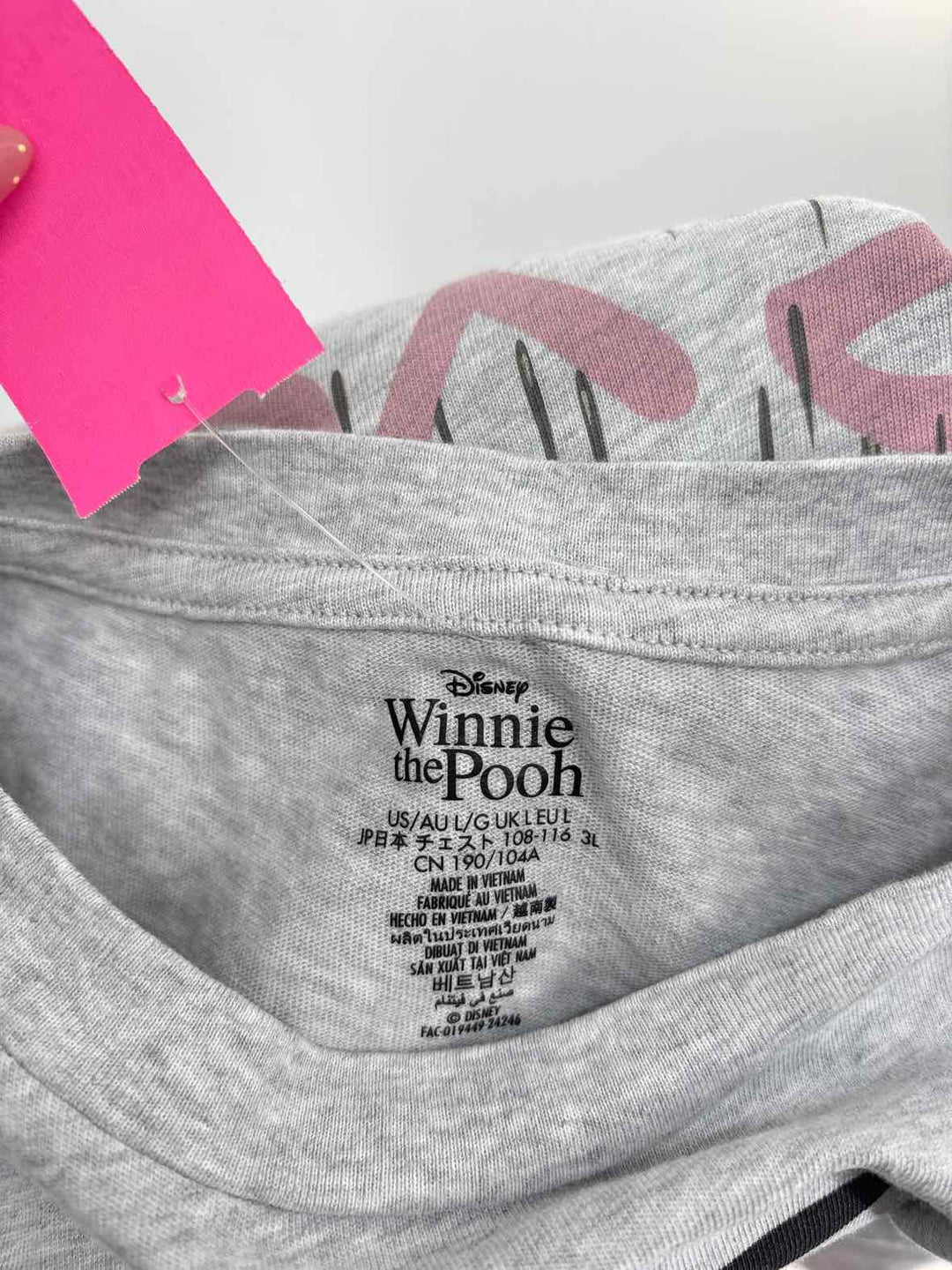 Size L DISNEY Gray Shirt