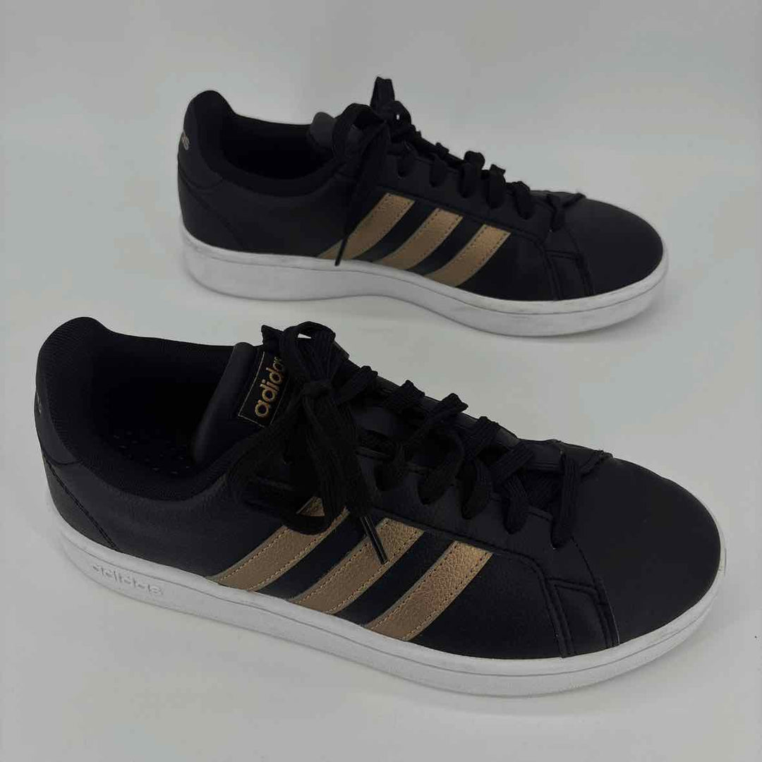 Shoe Size 8.5 Adidas Black Leather Sneakers
