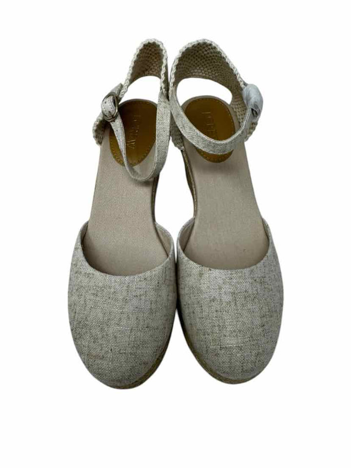 Shoe Size 8 J Crew Beige Canvas Pumps