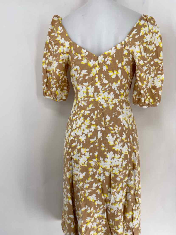 Size 6 DRAPER JAMES Yellow Linen Dress