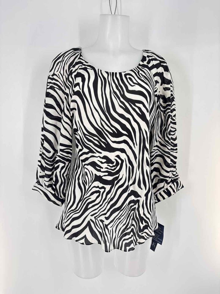 Size L Anne Klein Black/White Shirt