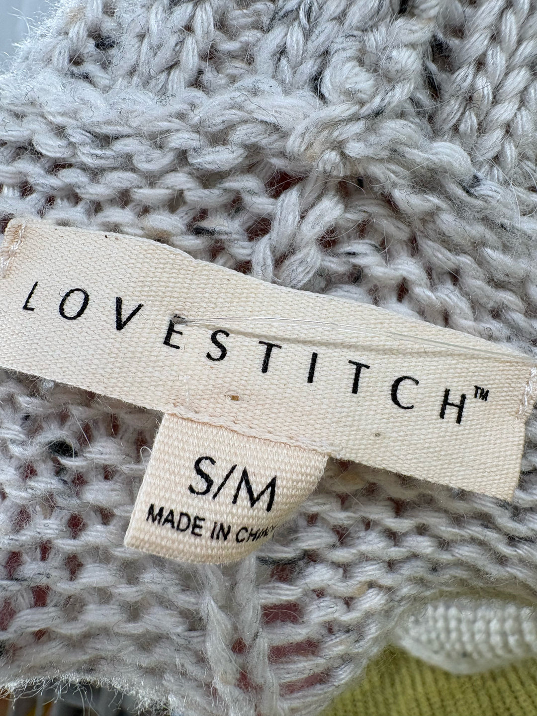 Size M/L LOVE STITCH Ivory Knit Cardigan