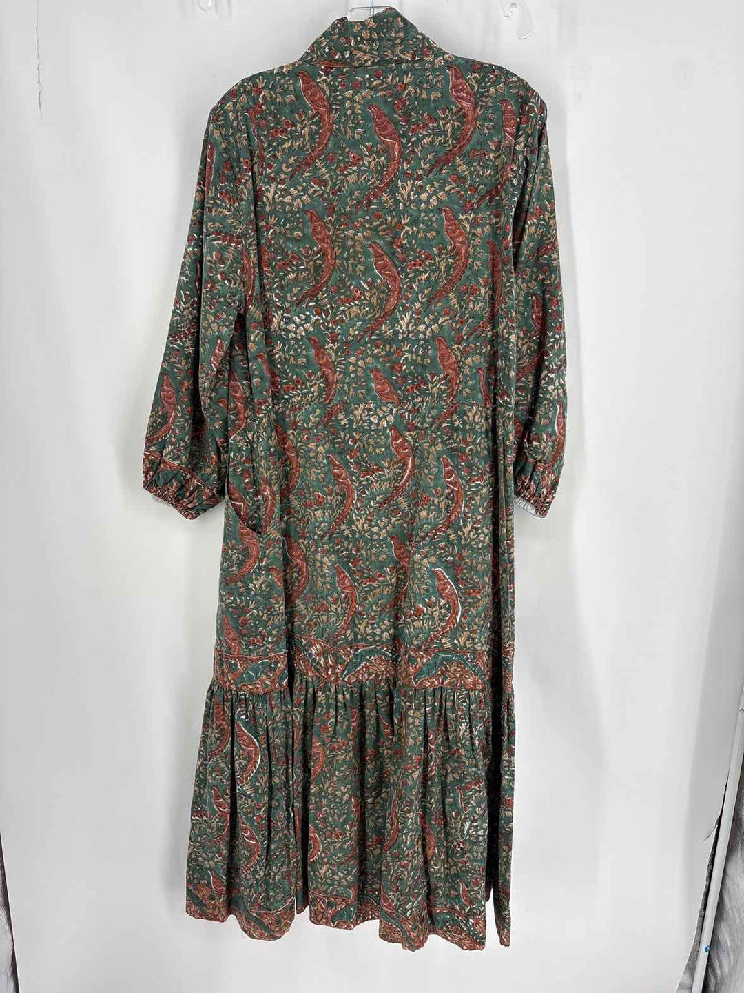 Size L VICTORIA DUNN Green Print Dress