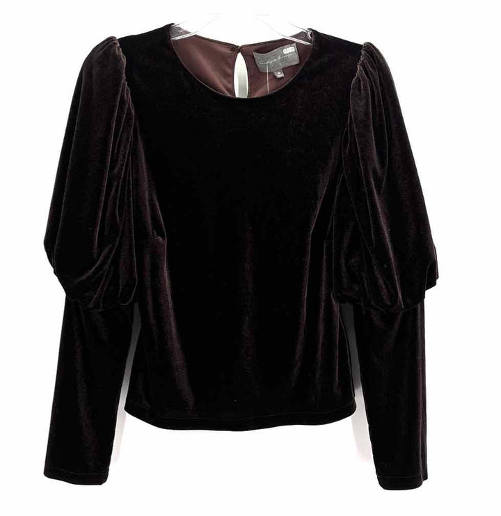 Size M SUNDAY IN BROOKLYN Brown Velvet Shirt