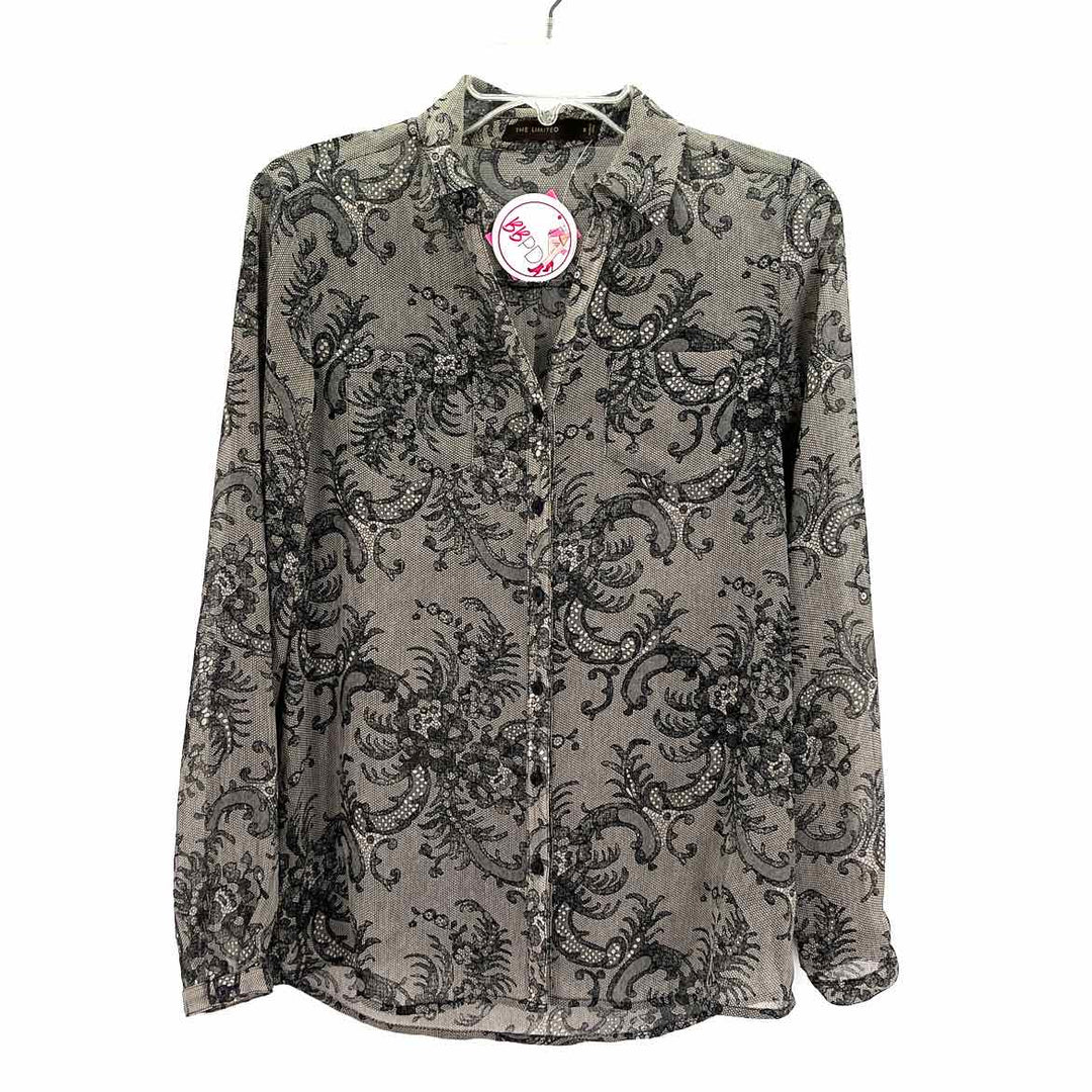 Size S THE LIMITED Black Print Shirt