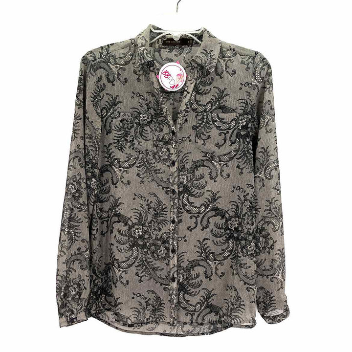 Size S THE LIMITED Black Print Shirt