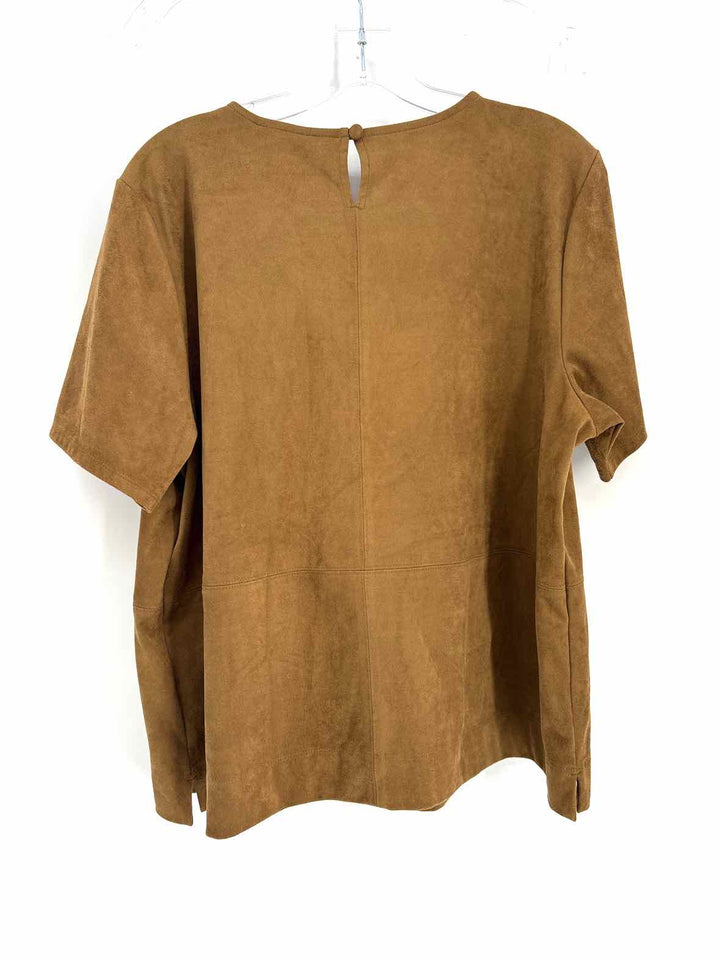 Size L J JILL Tan Suede Shirt