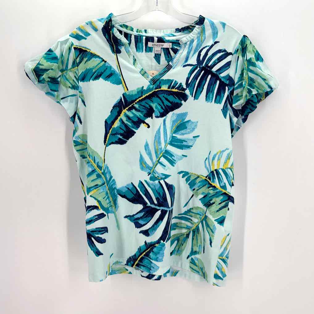 Size M Chico's Aqua Shirt