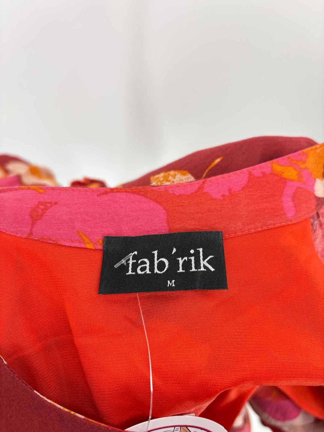 Size M FABRIK Red Print Dress