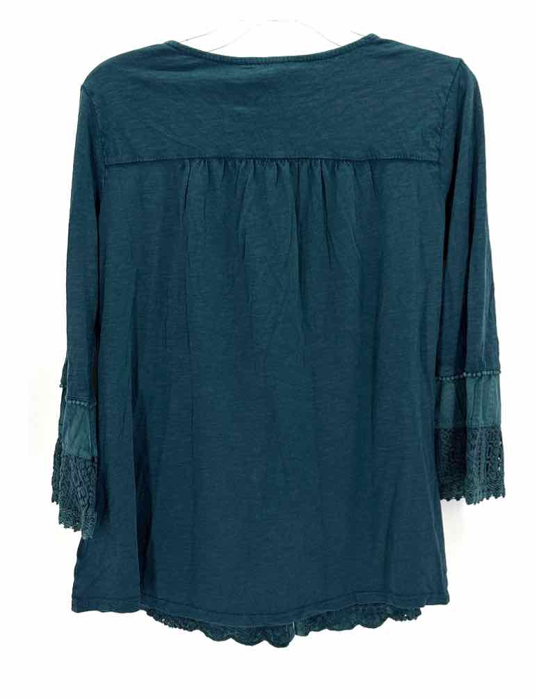 Size S VINTAGE AMERICA Teal Lace Shirt