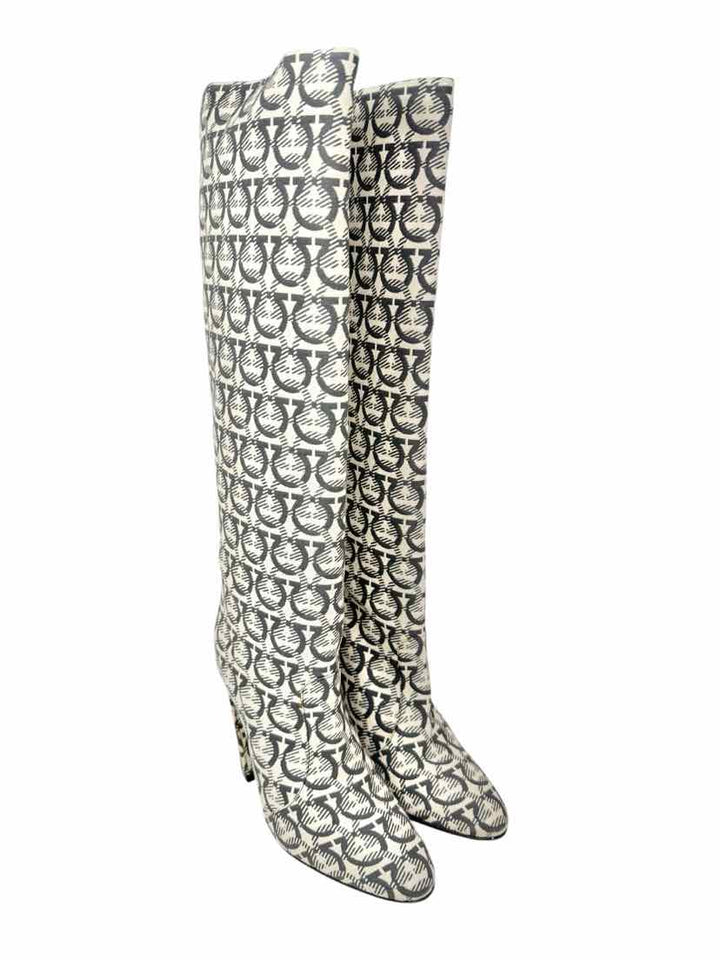 Shoe Size 6.5 SALVATORE FERRAGAMO Cream Boots