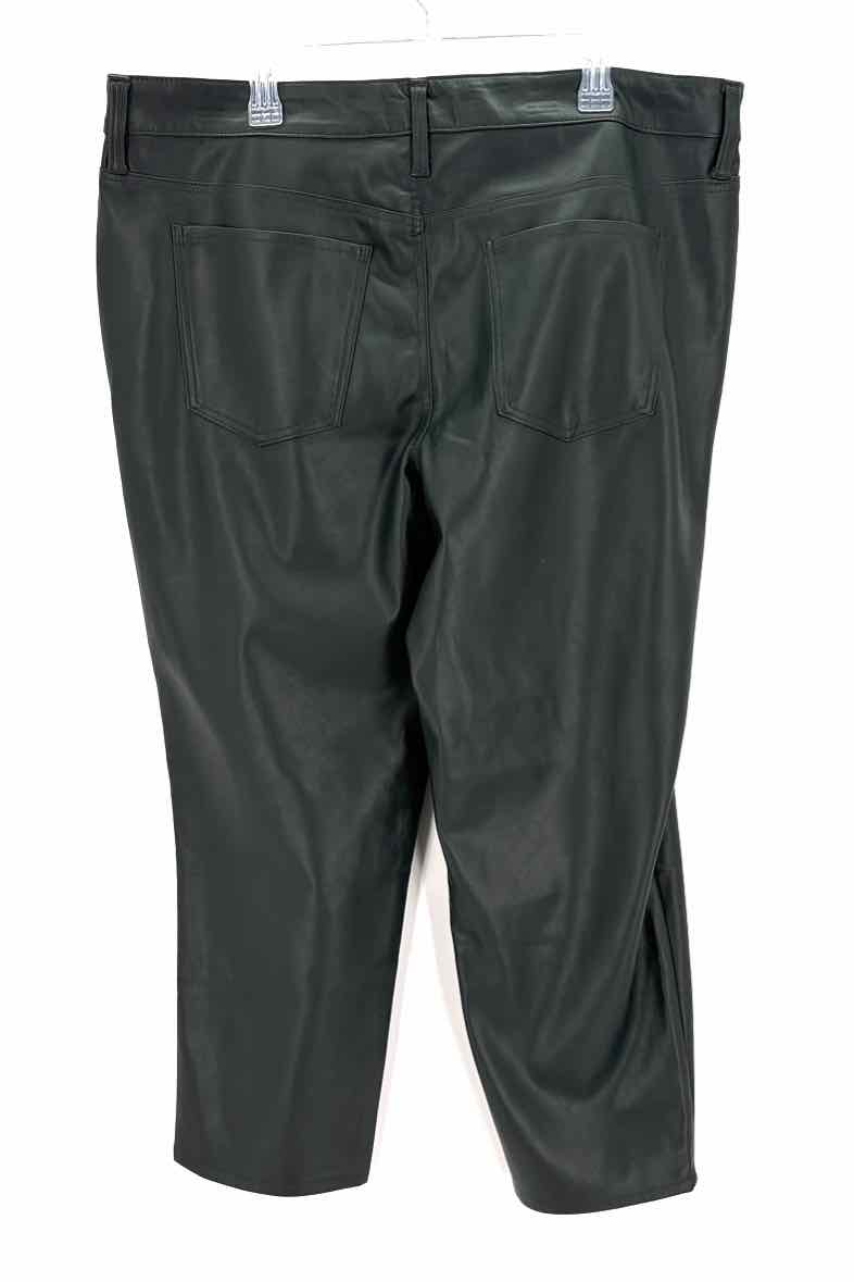 Size 20W Green Faux Leather Pants
