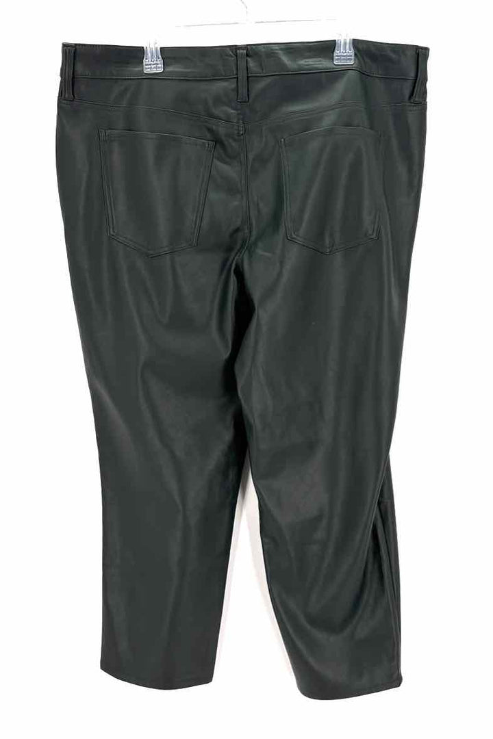 Size 20W Green Faux Leather Pants