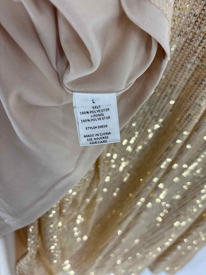 Size L SEE AND BE SEEN Gold Skirt