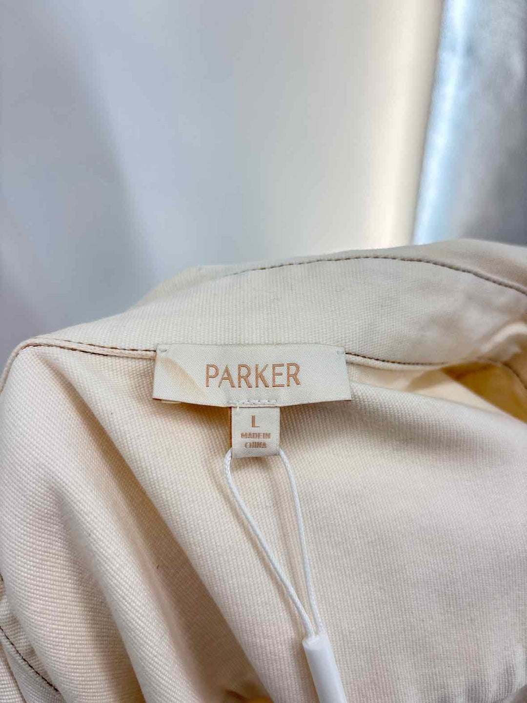 Size L PARKER Cream Dress