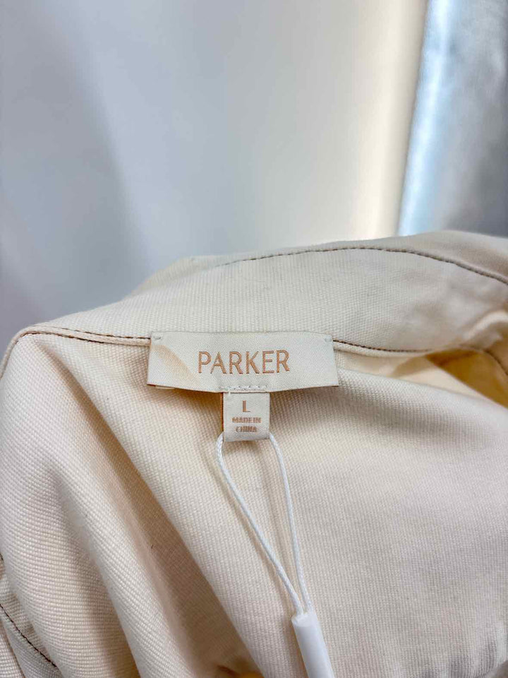 Size L PARKER Cream Dress
