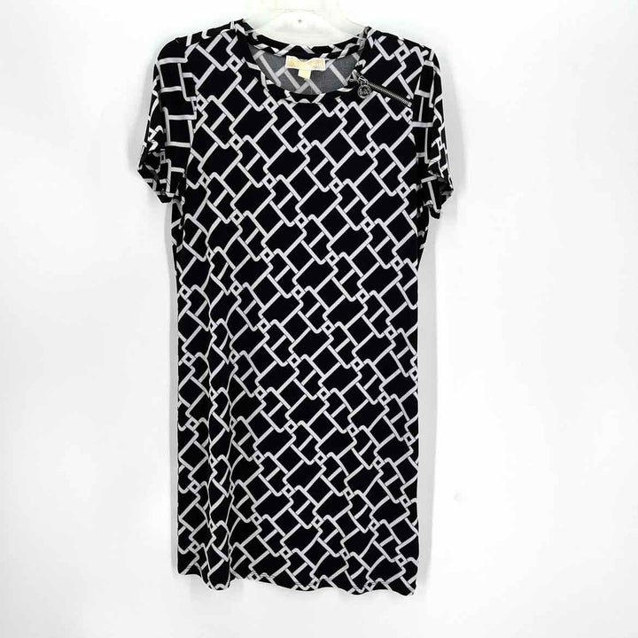 Size M Michael Kors Black/White Dress