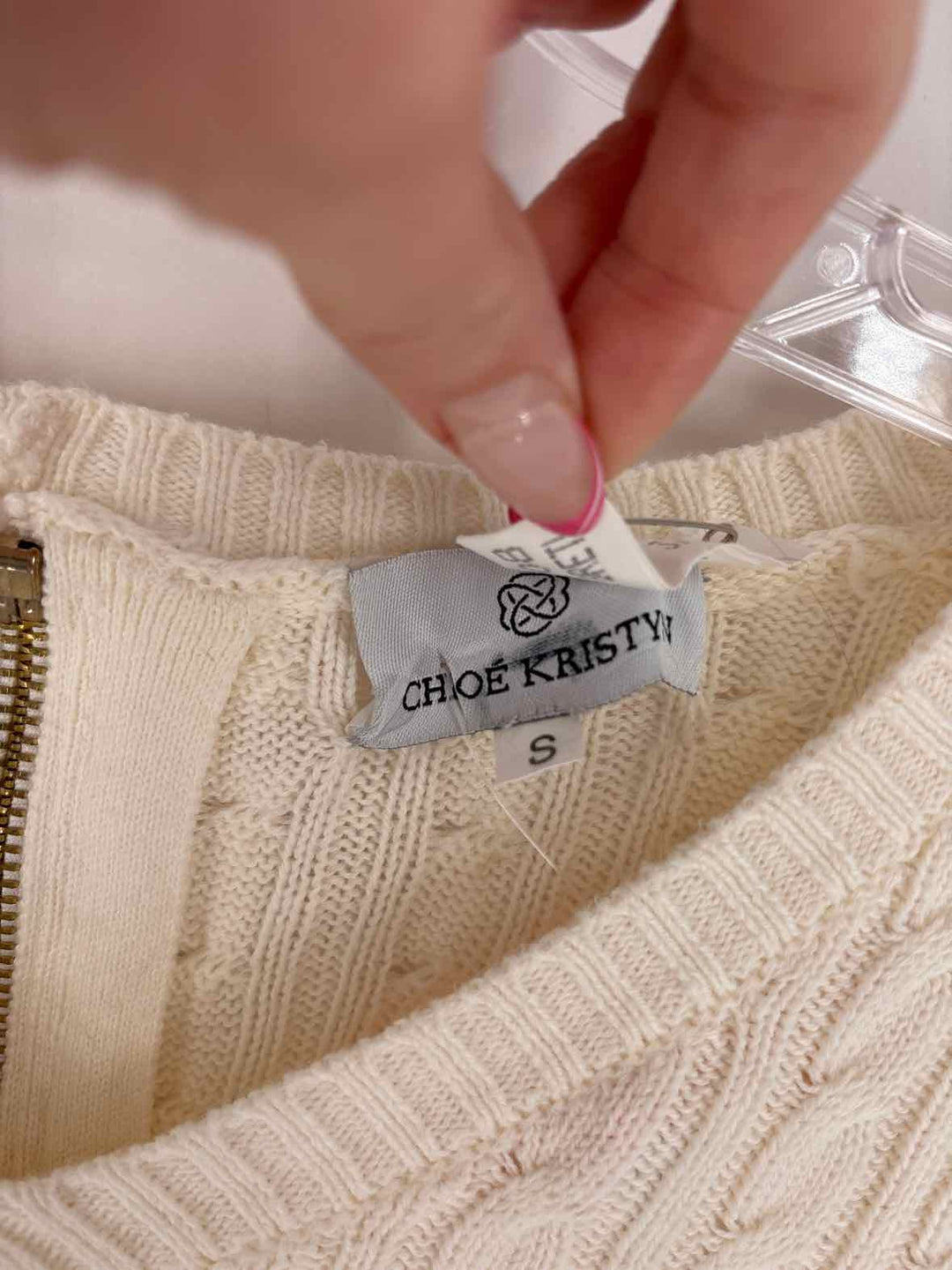 Size S Ivory Knit Sweater