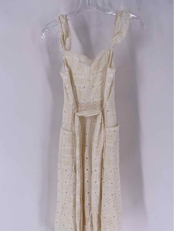 Size 00 Anthropologie Cream Dress