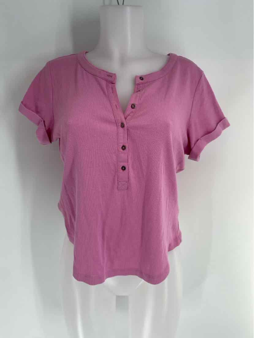 Size L Anthropologie Pink Cotton Shirt