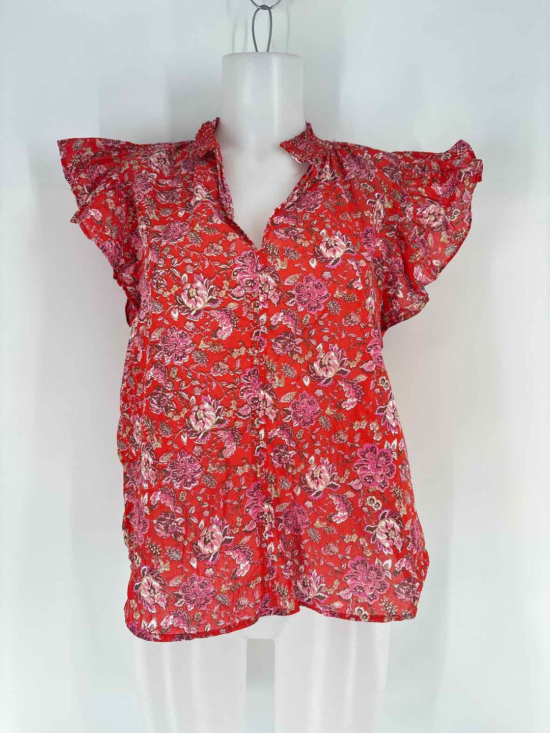 Size S Red Print Shirt