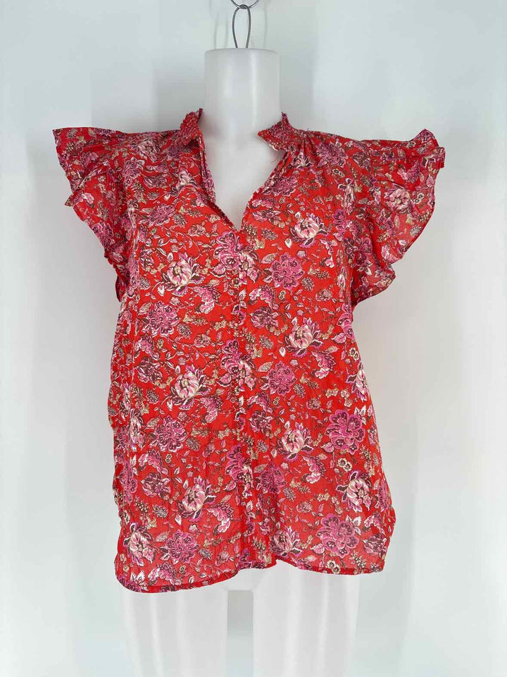 Size S Red Print Shirt