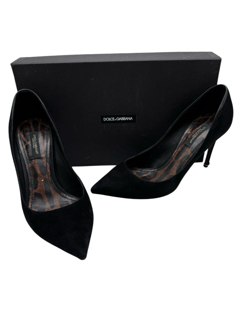 Shoe Size 37 Dolce & Gabbana Black Suede Luxury - Pumps