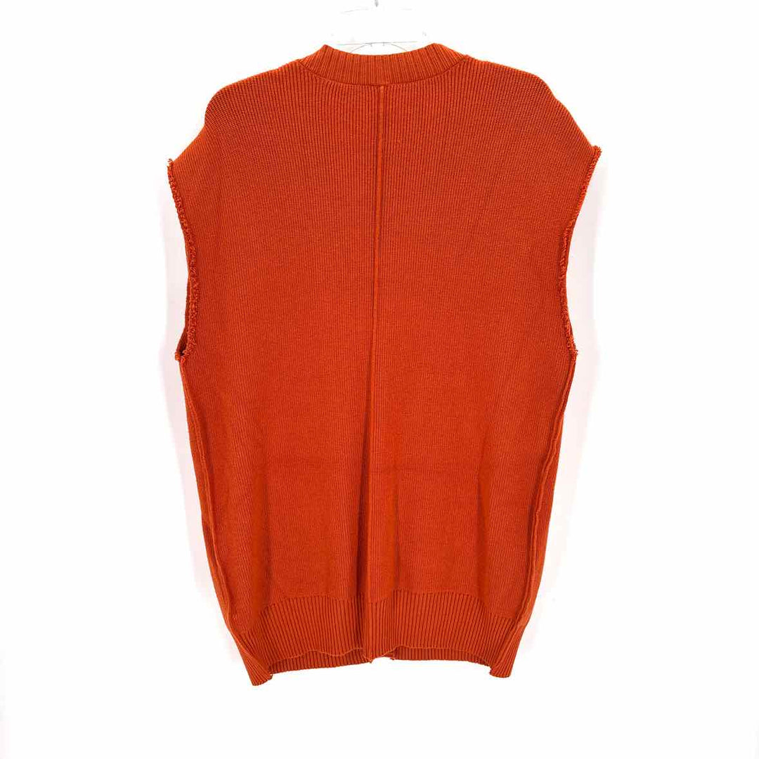 Size S FREE PEOPLE Orange Knit Vest