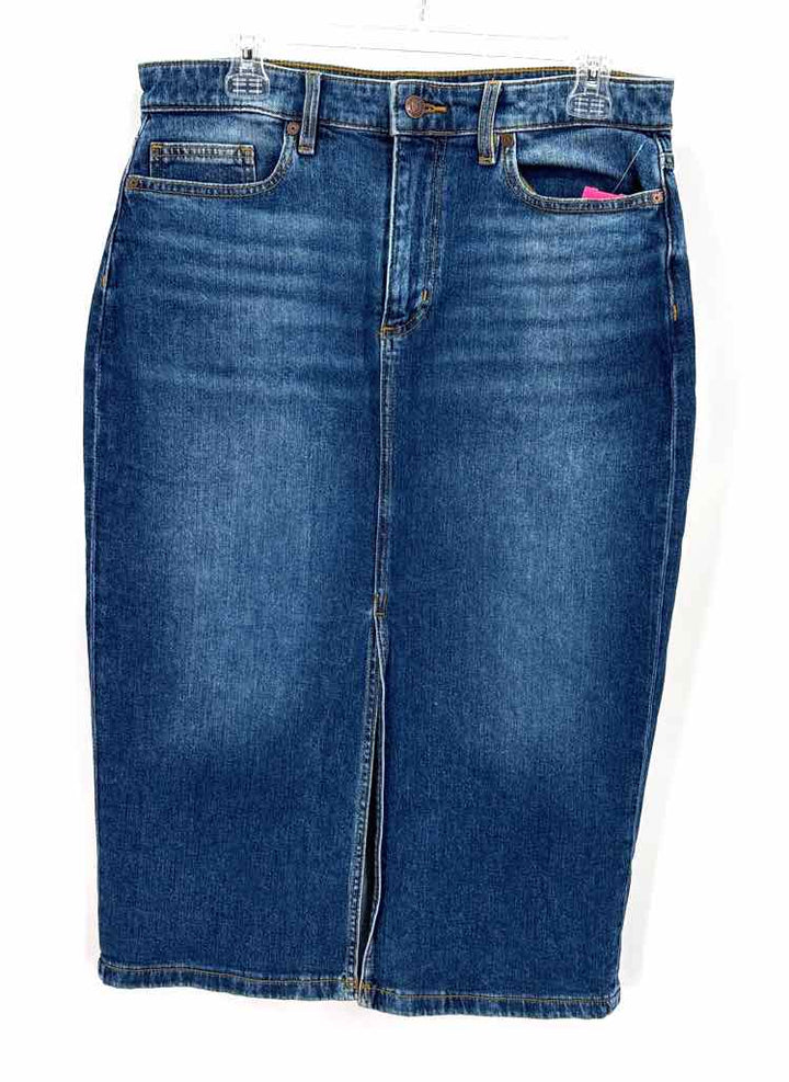 Size 12 LAND END Blue Denim Skirt