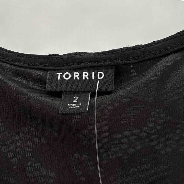 Size 2X Torrid Black Lace Shirt