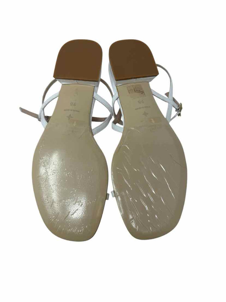 Shoe Size 9 TUCKERNUCK White Leather Sandals