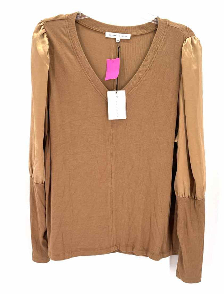 Size XL MELISSA NEPTON Beige Silk Shirt