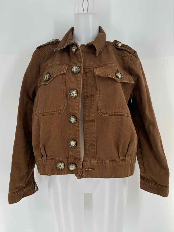 Size M FREE PEOPLE Brown Jacket