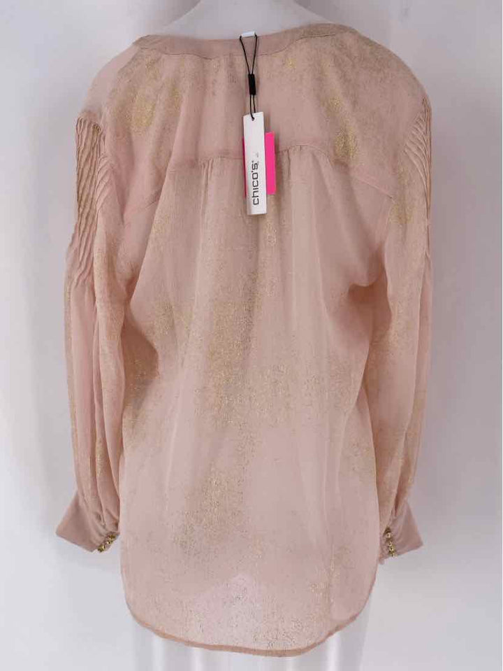Size 12 Chico's Pink Shirt
