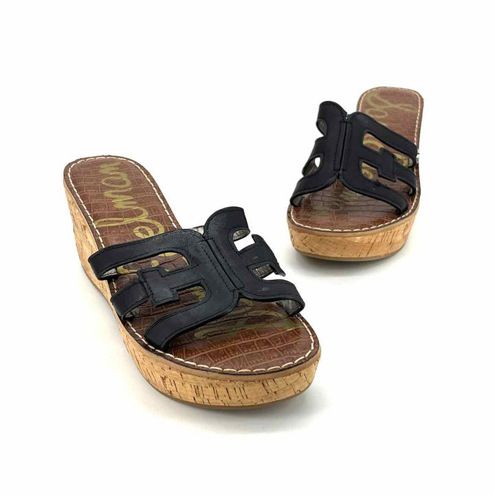 Shoe Size 10 Sam Edeleman Black Leather Sandals