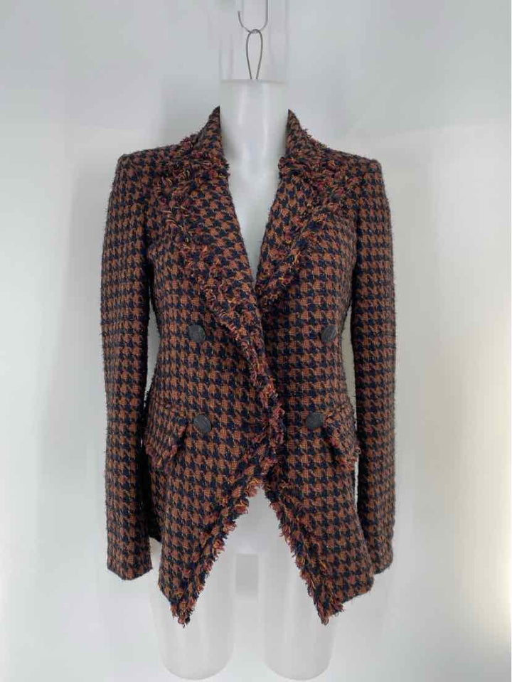 Size 2 VERONICA BEARD Brown Tweed Luxury - Blazer