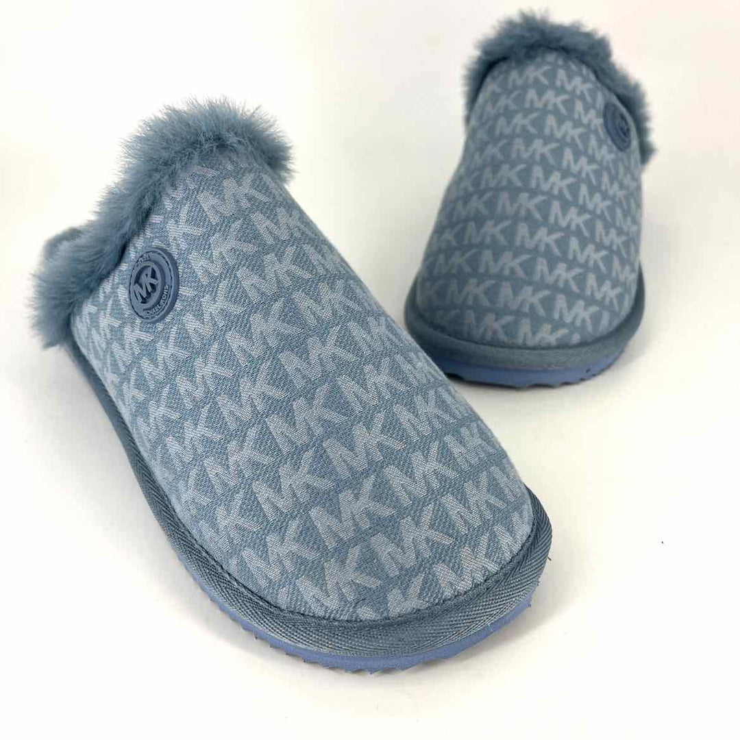 Michael Kors Blue Faux Fur Slippers