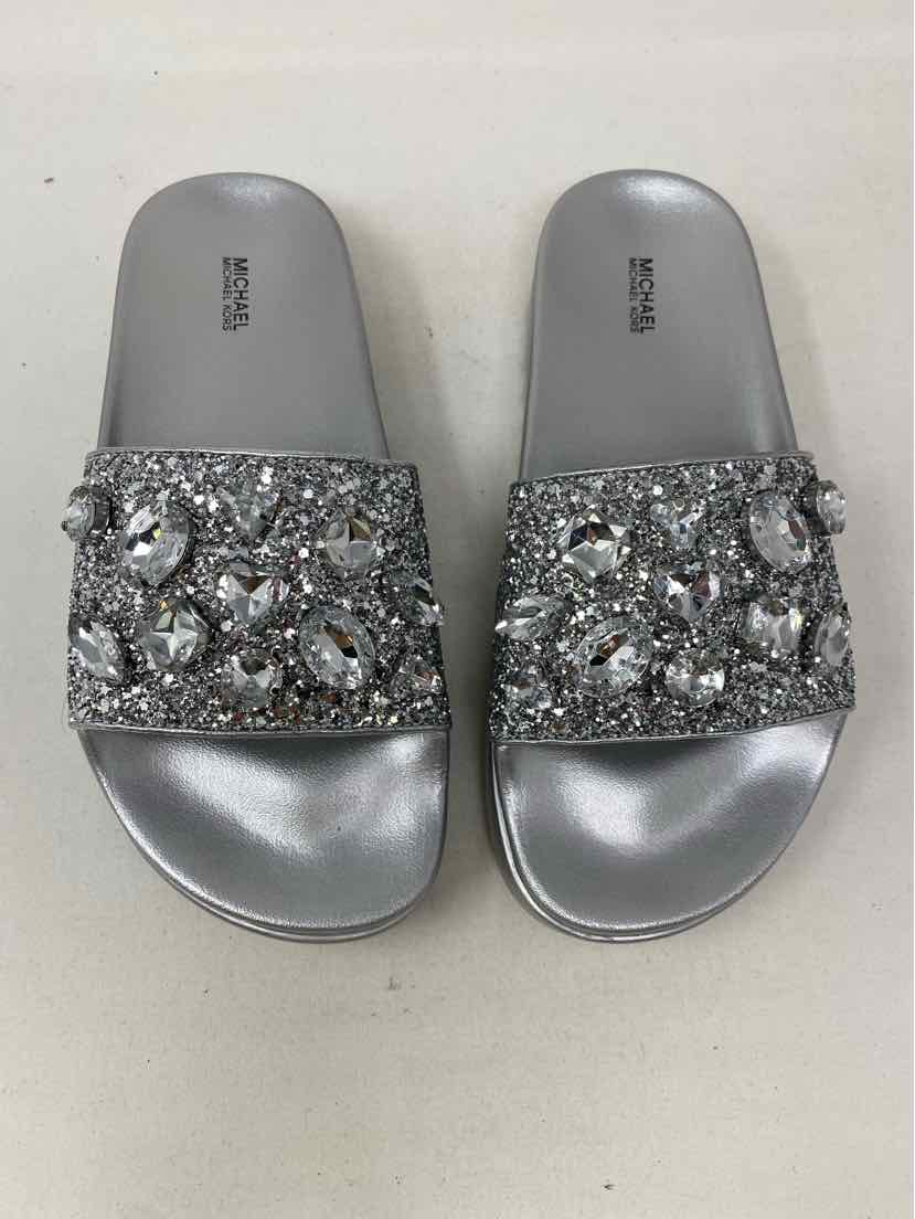Shoe Size 9 Michael Kors Silver Sandals