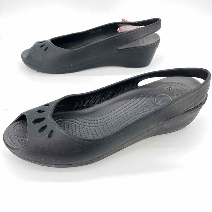 Shoe Size 11 Crocs Black Flats
