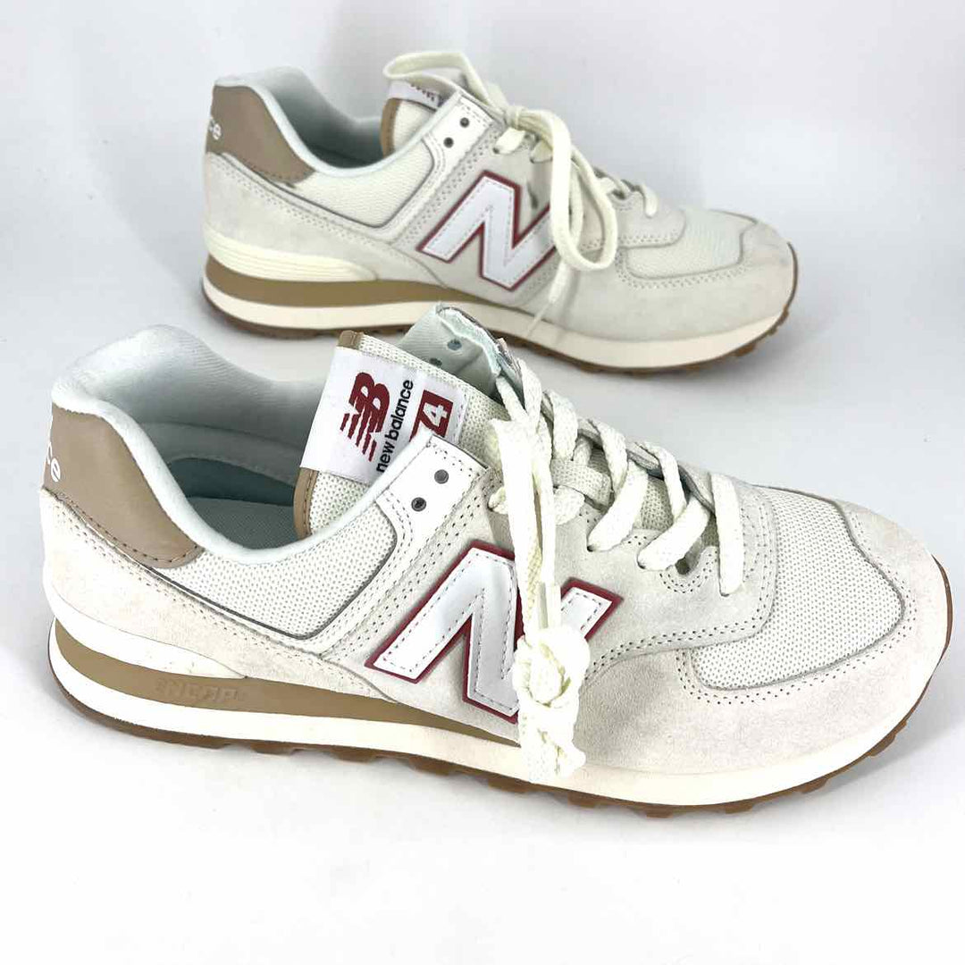 Shoe Size 11 New Balance Cream Mesh Faux Leather Sneakers
