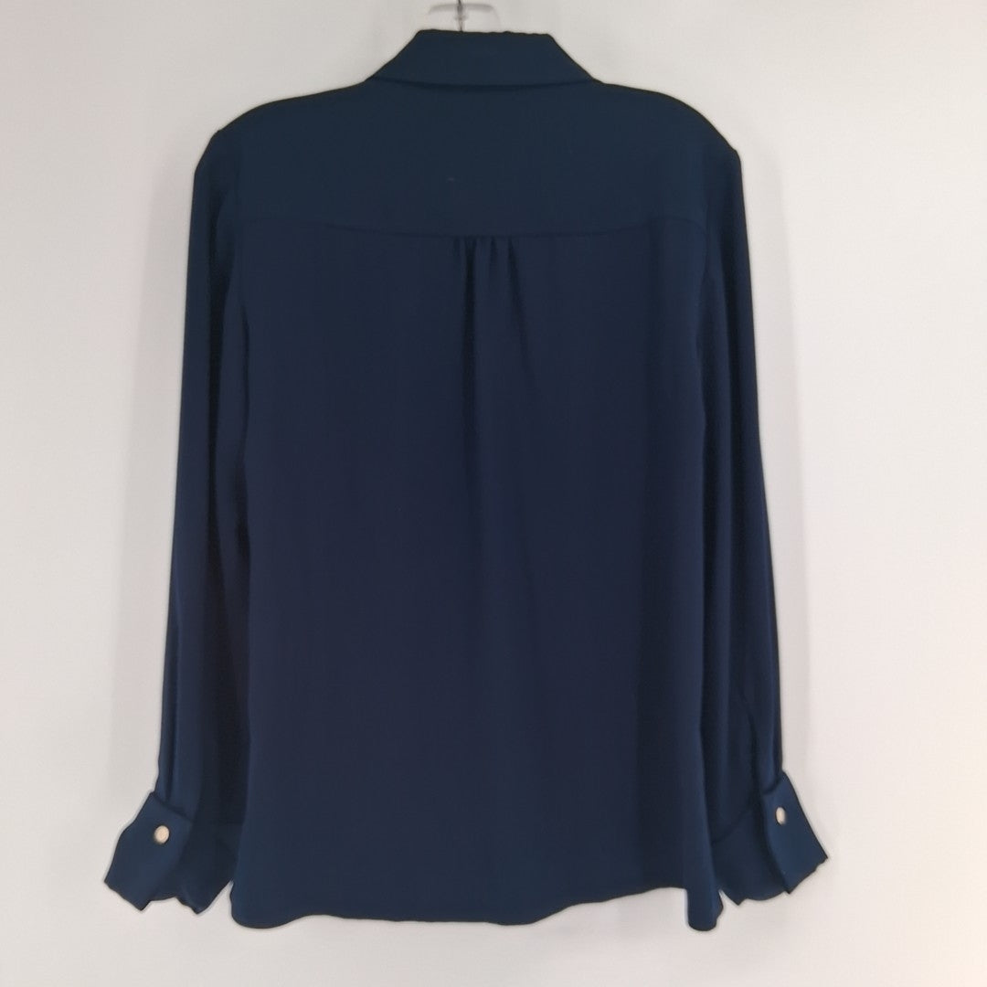 Size S TRINA TURK Navy Shirt