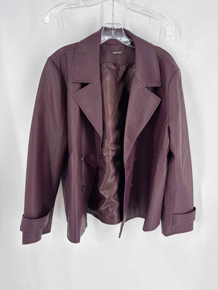 Size XL Chico's Burgundy Polyester Jacket
